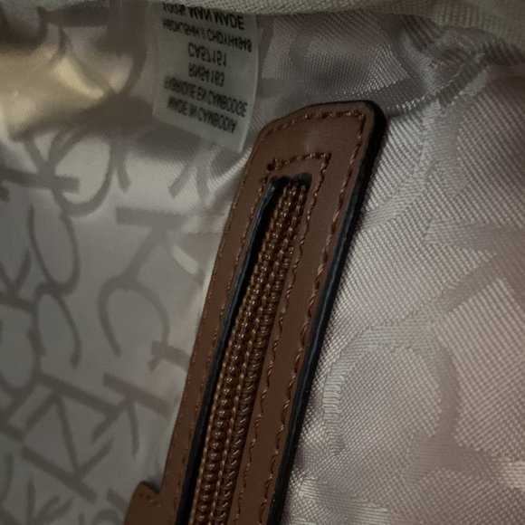 Large Brown Monogram Calvin Klein Backpack - Picture 7 of 7